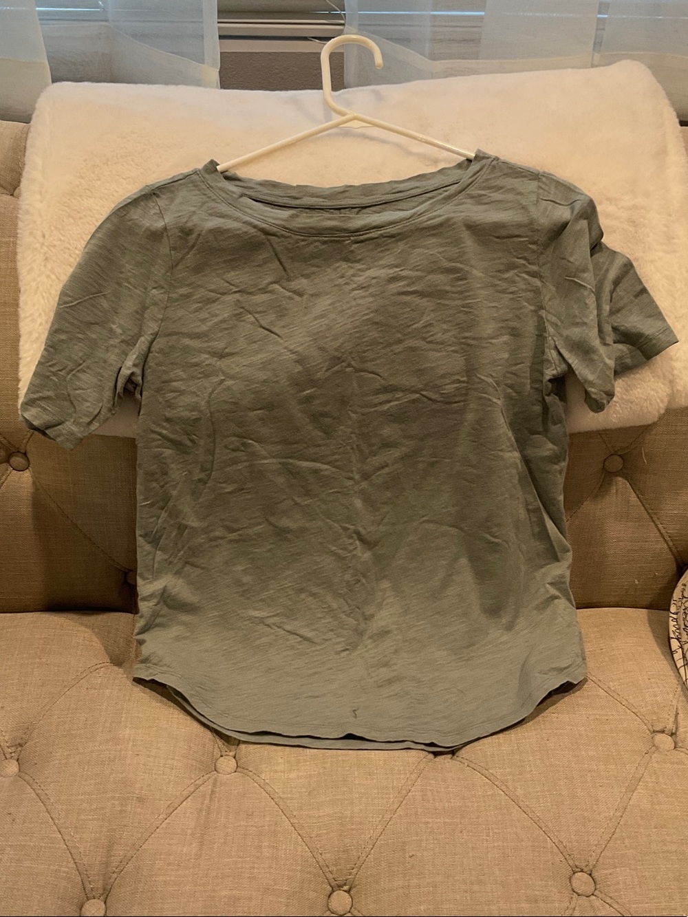 LOFT Short Sleeve Crewneck Tee in Sage